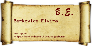 Berkovics Elvira névjegykártya