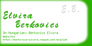 elvira berkovics business card